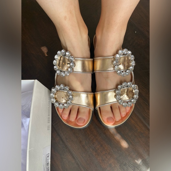 NWT Schutz Birkenstock style slip-on with crystal buckles - Picture 5 of 6